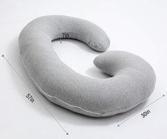 1 MIDDLE ONE pregnancy pillow side view highlighting hip and back support