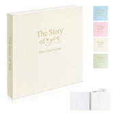 1DOT2 Timeless First 5 Years cover with linen texture and gold embossing, a durable keepsake for generations