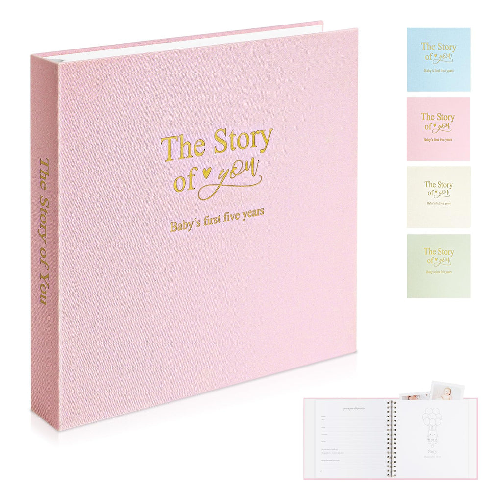 1DOT2 Timeless First 5 Years memory book cover linen texture for lasting keepsakes