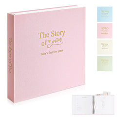 1DOT2 Timeless First 5 Years memory book cover linen texture for lasting keepsakes