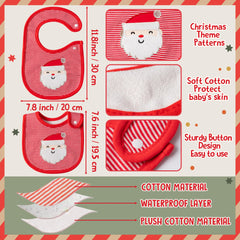 2ooya baby bib with resin buttons adds festive charm to daily wear.