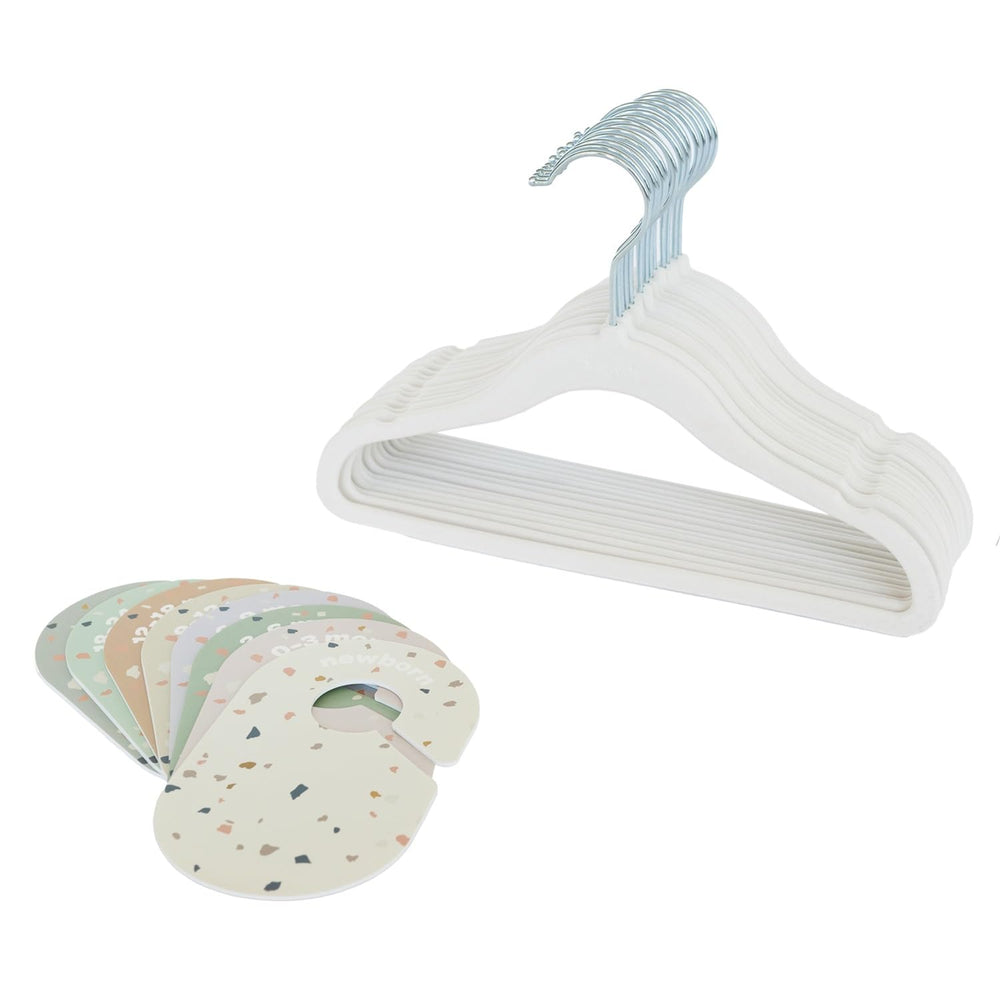 3 Sprouts closet organizer set with velvet hangers and dividers for easy outfit planning.