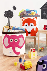 3 Sprouts canvas storage bin folds away easily, saving space when not in use