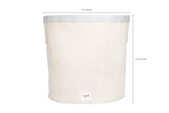 3 Sprouts canvas storage bin laundry-basket doubles as a cozy laundry solution.