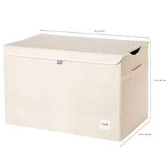 3 Sprouts toy chest with sturdy handles for easy carrying and transport.
