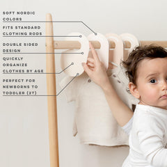 Soft neutral 3 Sprouts nursery design that blends with any theme.