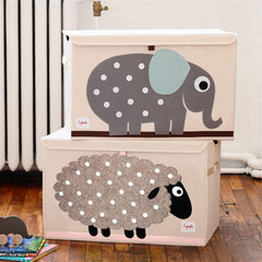3 Sprouts toy chest with reinforced sides for durable everyday use.