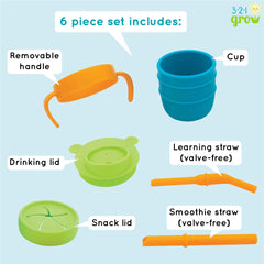 321 Grow removable handle helps little hands grip comfortably