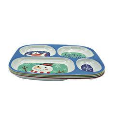 4E's Novelty BPA-free dishwasher-safe melamine plates for kid-friendly dining