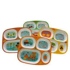 4E's Novelty lightweight toddler plate easy to grip during meals.