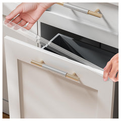 4our Kiddies cabinet edge guard on an 18-inch edge protects drawers and doors.