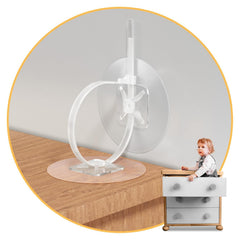 4our Kiddies anti-tip anchors closeup, strong adhesive for damage-free, renter-friendly installation.