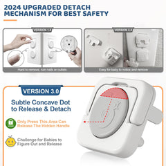 4our Kiddies easy-install outlet covers shown without tools for quick setup.