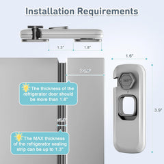 4our Kiddies freezer door locks securing a smooth freezer door.