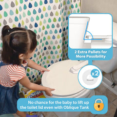 4our Kiddies toilet lock with 3M adhesive installs quickly without screws.