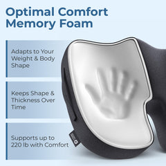 5 STARS UNITED seat cushion with non-slip base stays securely in place.