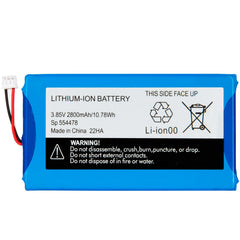 7717 DXR8 Pro battery top view highlights compact 2800mAh capacity for extended use