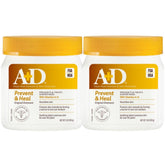A+D Original Diaper Rash Ointment jar, 1lb, two-pack for diaper area protection.