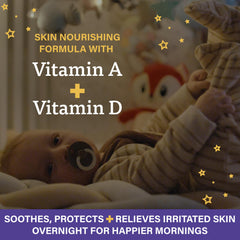 A+D jar image emphasizes overnight relief and skin hydration.
