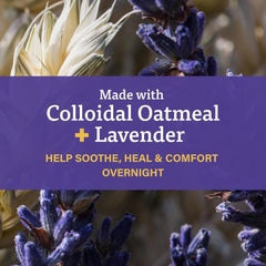 A+D lavender flowers image accompanying the diaper rash ointment for calming effects.
