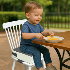 AAAini booster seat bottom with non-slip base prevents sliding.