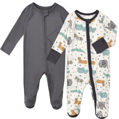 Aablexema solid-color baby footed coverall pajama for cozy everyday wear