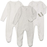 Aablexema baby footie pajamas with built-in mittens prevent scratches during sleep