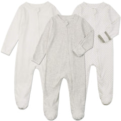 Aablexema baby footie pajamas with built-in mittens prevent scratches during sleep