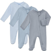 Aablexema baby pajamas in organic cotton with a 2-way zipper for easy dressing