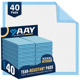 AAY heavy-duty bed pad with tear-resistant backing protecting bedding from leaks.