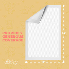 ABABY REFRESH disposable changing pad leak-proof backing keeps surfaces dry.