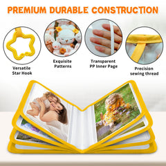 ABCKEY soft fabric baby photo book with bright patterns for durable use.