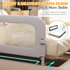 Abdtech bed guard rail universal-fit installation on slatted and wooden beds.