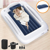 Abdtech inflatable toddler bed setup shown for quick travel inflation