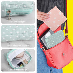 Abeillo zipper nursing pad holder guards essentials during travel.