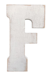 ABELLOTS large wooden alphabet wall decor F with distressed finish adds rustic wall charm.