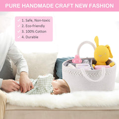 ABenkle Baby Diaper Caddy interior shows removable dividers for customization.