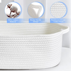 ABenkle cotton rope woven basket with soft touch suitable for nursery or living room.