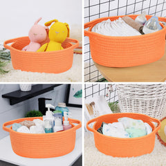ABenkle durable cotton rope basket for home decor and daily organizing.