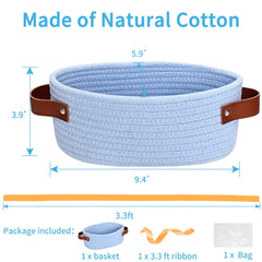 ABenkle mini cotton rope basket in nursery for stylish toy and diaper storage