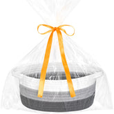 ABenkle small basket with gift bags and ribbons for immediate gift presentation