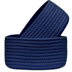 ABenkle small oval basket set on desk for tidy storage