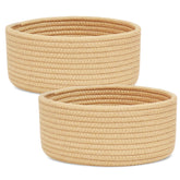ABenkle small round basket with cotton rope for quick small-item organization.