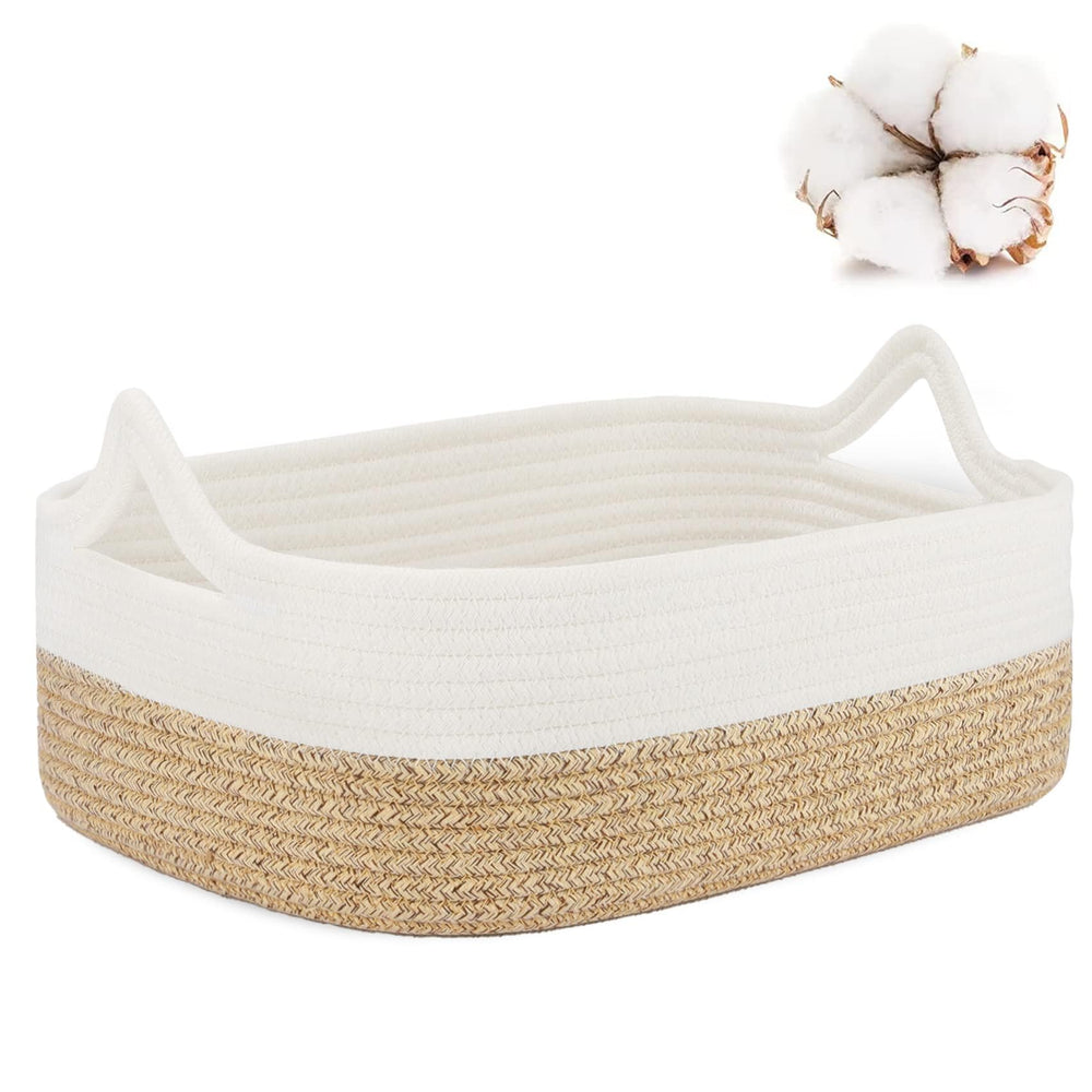 ABenkle small storage basket with handles keeps toys neatly organized