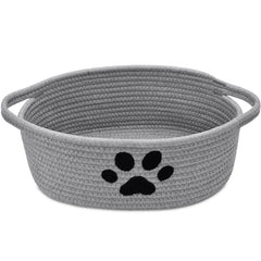 ABenkle small woven basket with handle for organized toy storage in living rooms