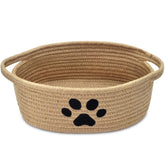 ABenkle small woven basket with handle for tidy toy storage in living rooms