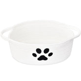 ABenkle small woven basket with handle for easy in-room storage