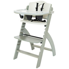 Abiie Beyond Junior wooden high chair with tray for stable meals with toddlers