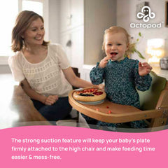 Abiie Octopod bamboo plate is BPA-free and PVC-free for safer meals.