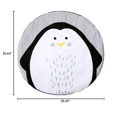 ABREEZE nursery rug features a penguin motif for a playful learning corner.